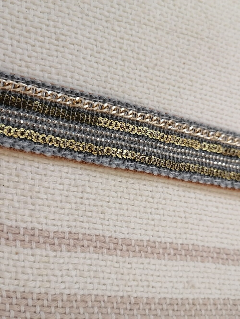 Stretch Elastic Sweater Belt with Metallic Accent - Beige - Picture 6 of 6